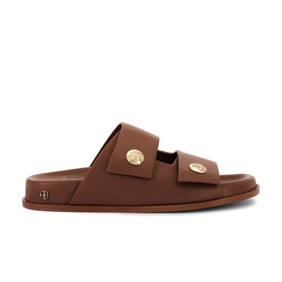 Anine Bing Ella Slides in Cognac (37) - Picture 4 of 11